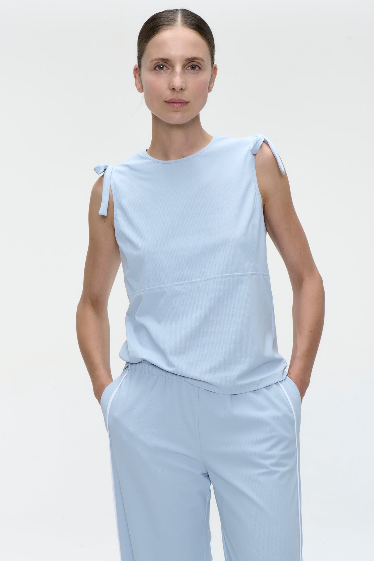 Ariane structure tech jersey top | Light Blue