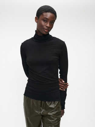 Janice viscose top | Black