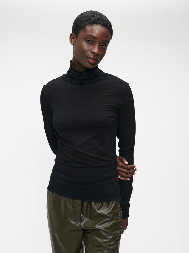 Janice viscose top | Black