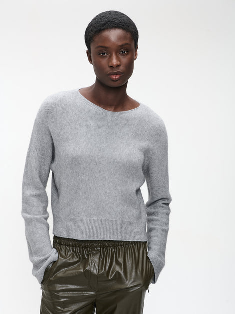 Pullover seamless viscose NB2167 | Grey Melange