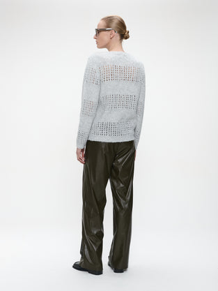 Shiny Pullover 1034 | Light Grey