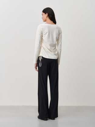 Rosa Top Technical Jersey | Ecru