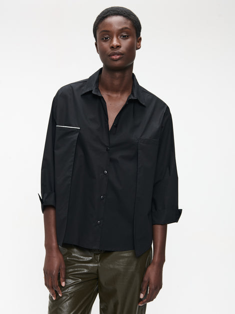 Limone studio poplin blouse | Black