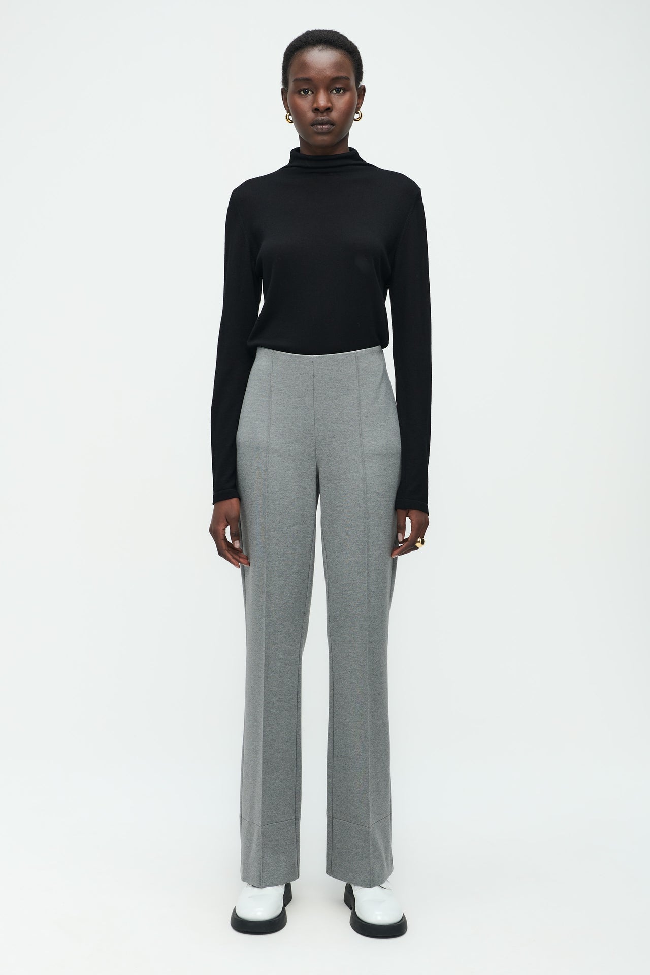 Greta Terry jersey Pants | Grey Melange