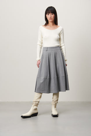 Karina Skirt Eco Viscose | Light Grey