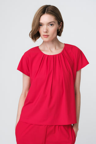 Terry top technical jersey | Red