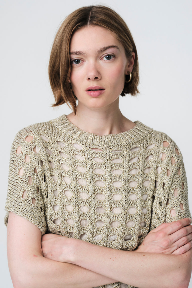 Viscose gold Vest E26071 | Gold