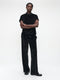 Simone velvet pants | Black shiny
