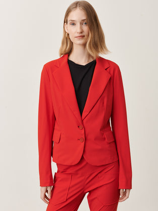 Atina Blazer Technical Jersey | Red