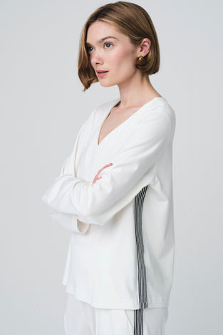 Agnese blouse in soft Punto Milano jersay | Panna