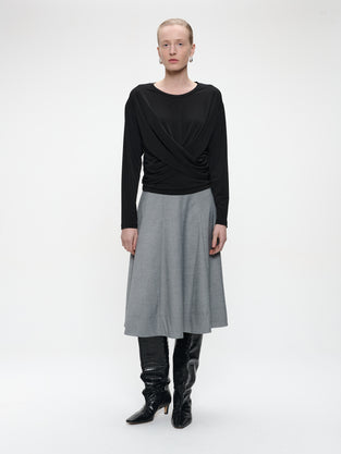 Loren top cross drape | Black