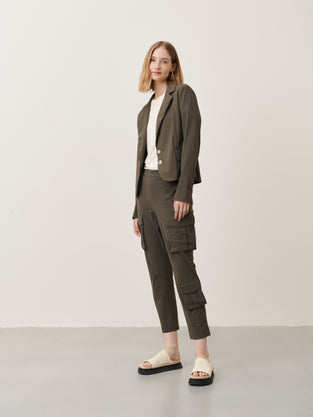 Atina Blazer Technical Jersey | Army