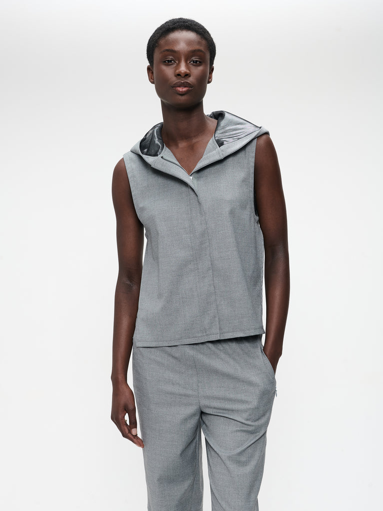 Jazmin viscose vest | Light grey