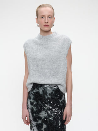 Alpaca Vest H24179 | Grey