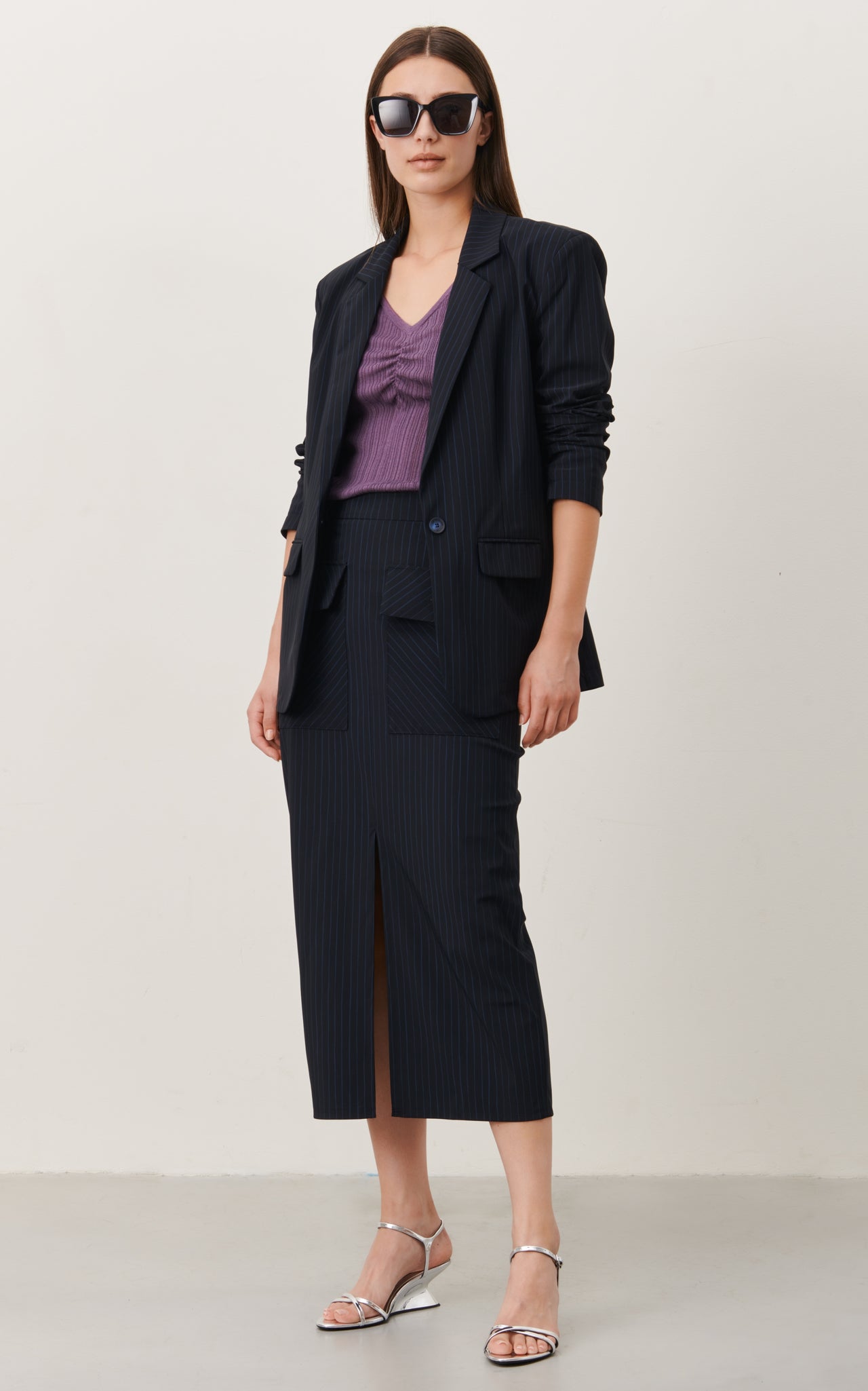 Laris Blazer Technical Jersey | Blue