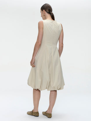 Satomi tafeta dress | Beige