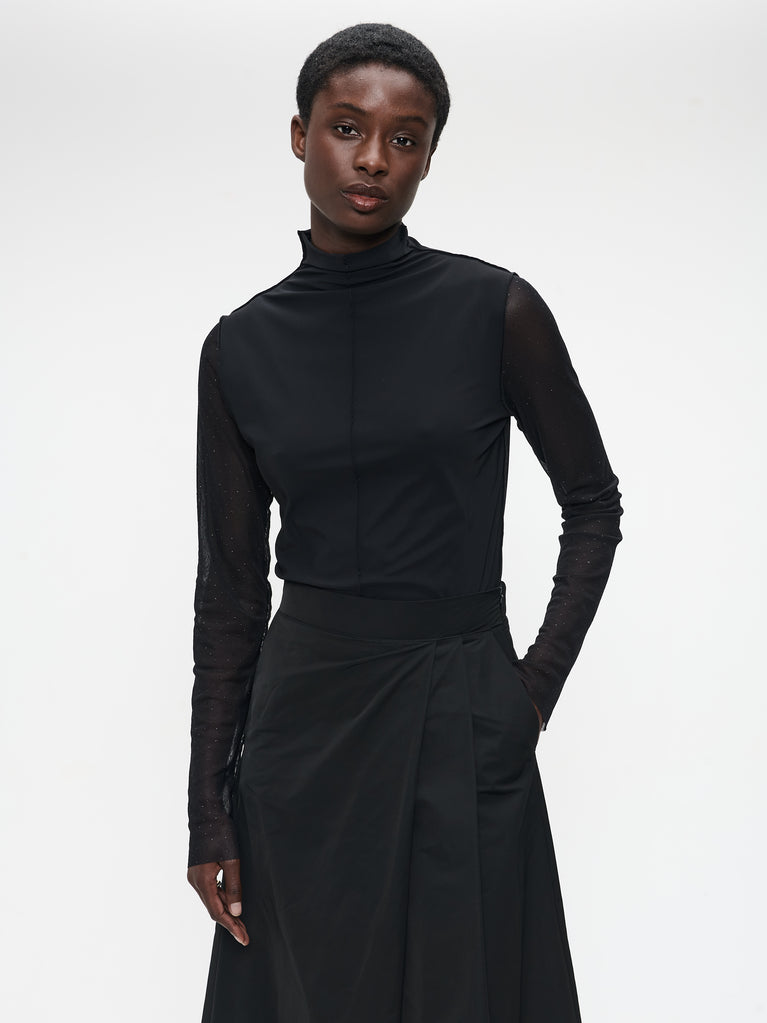 Zara top technical Jersey | Black