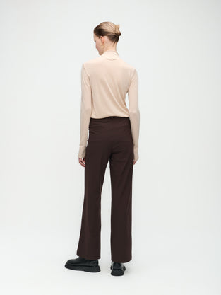 Angela Pants Technical Jersey | Dark Brown