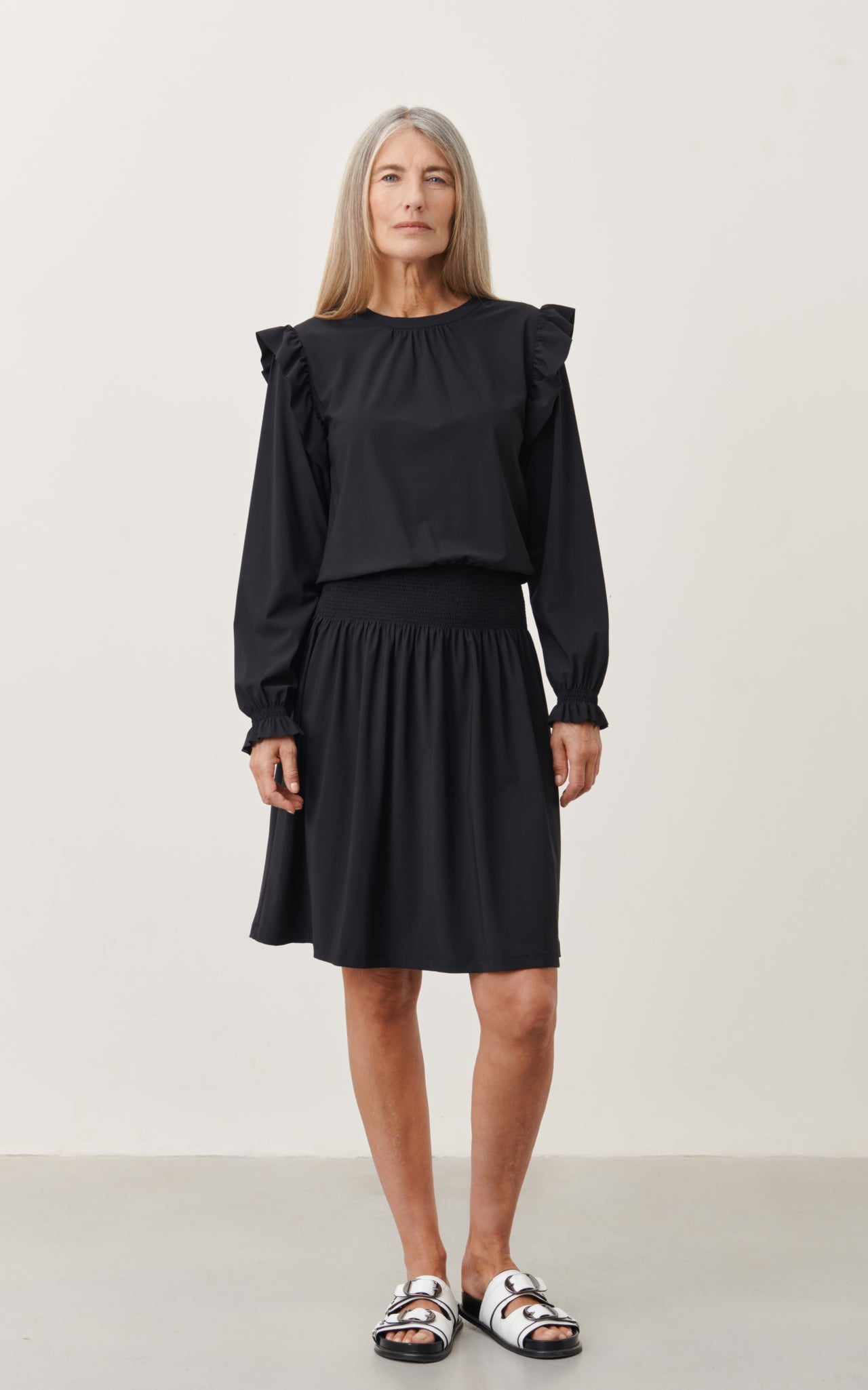 Janny Dress-1 Technical Jersey | Black