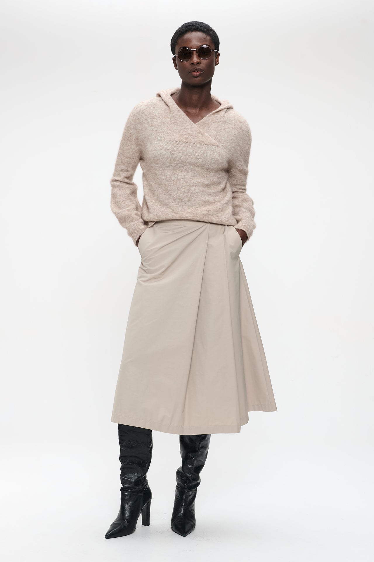 Hoodie pullover H22167 | Beige