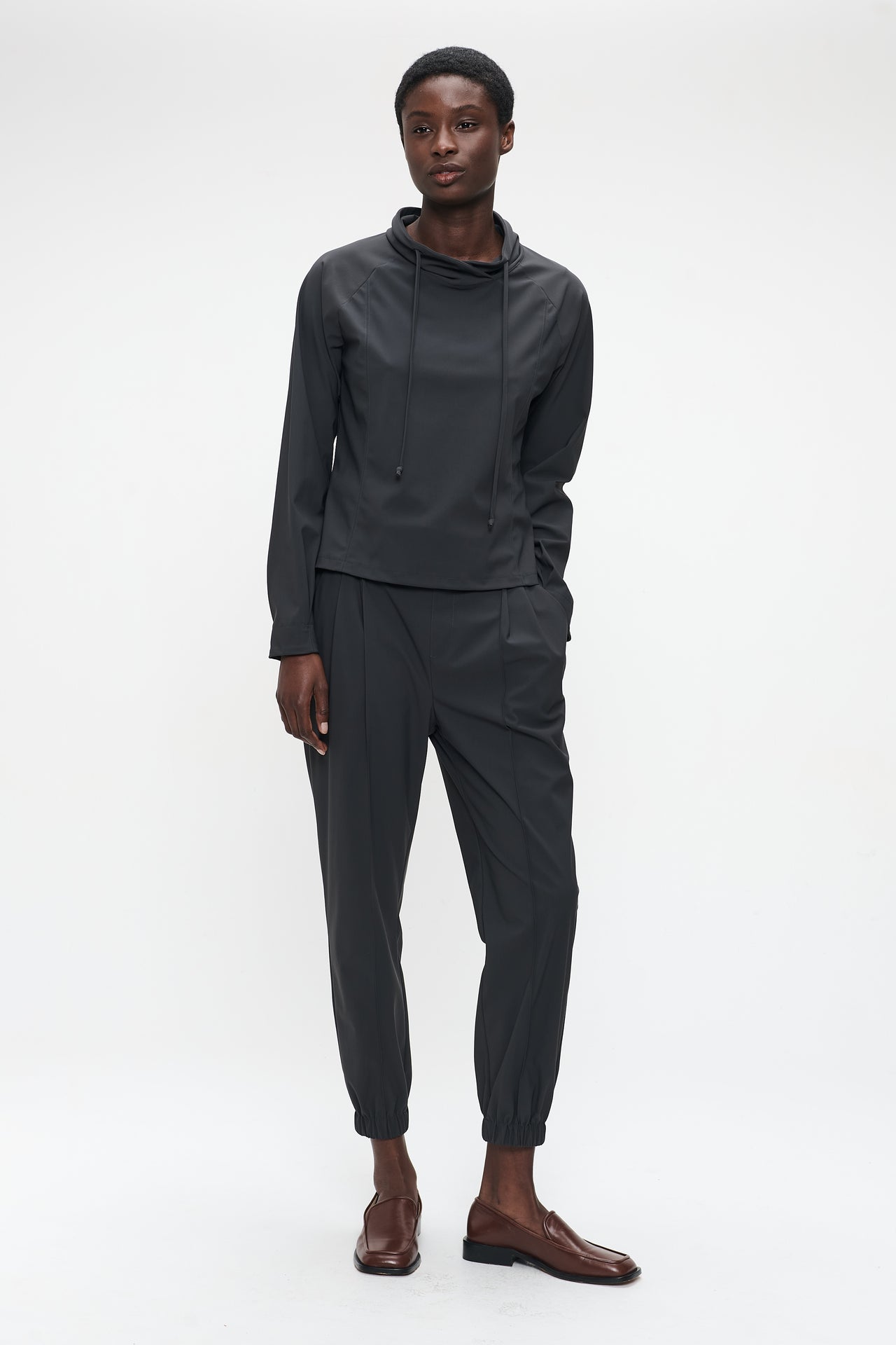 Lori strech technical jersey pants | Grey