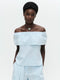 Diane cotton mix top | Light Blue
