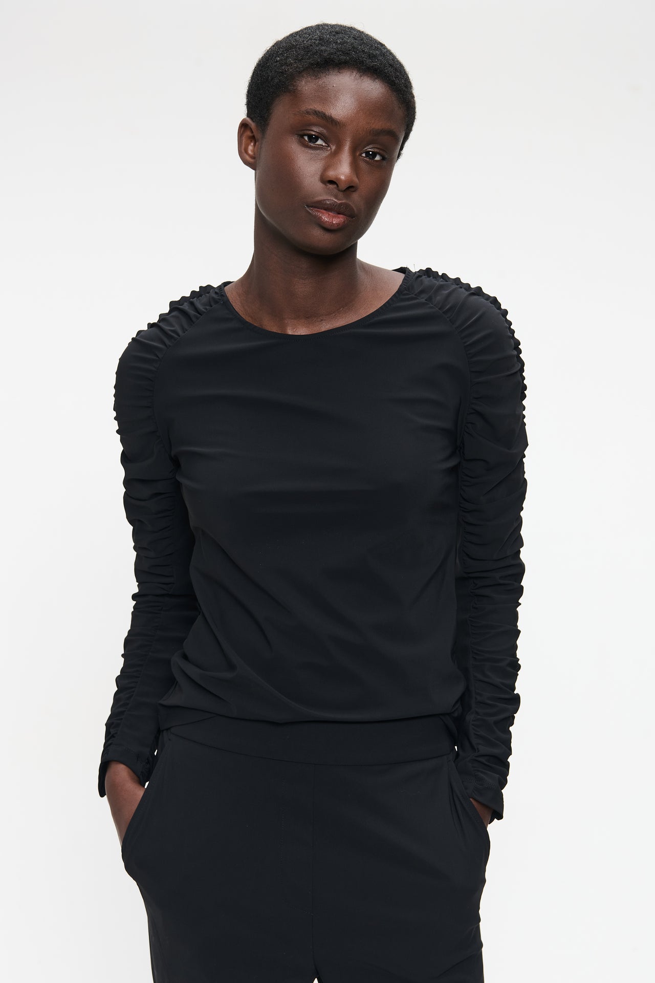 Carlina Top Technical Jersey | Black