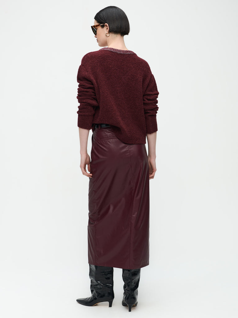 Rill Skirt | Bordo