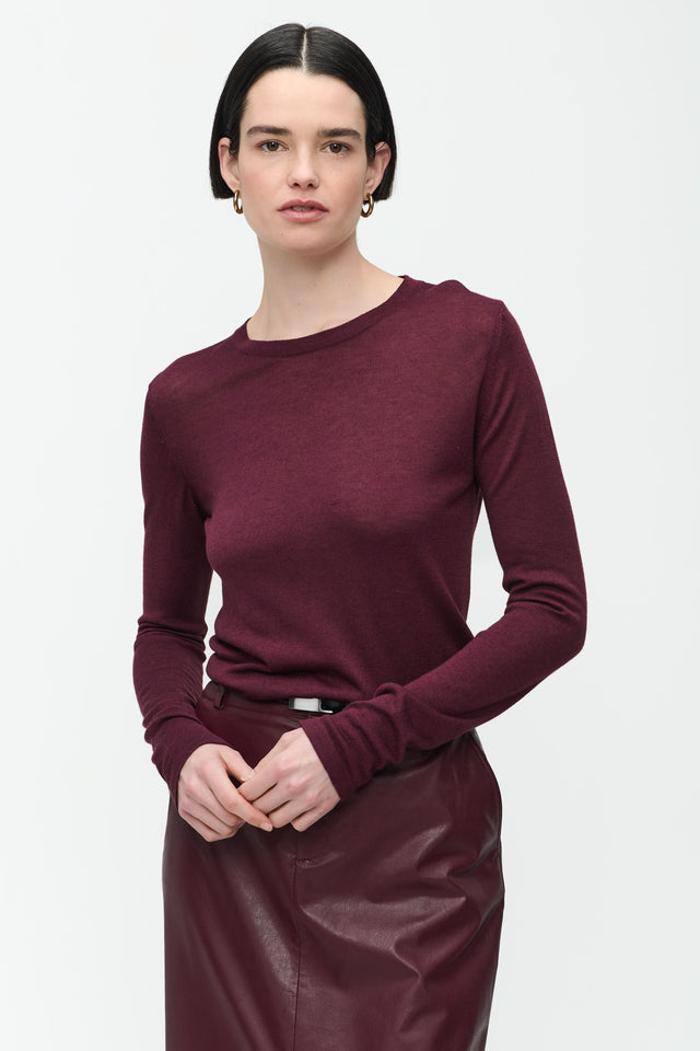 Katherine Pu Pullover | Bordo