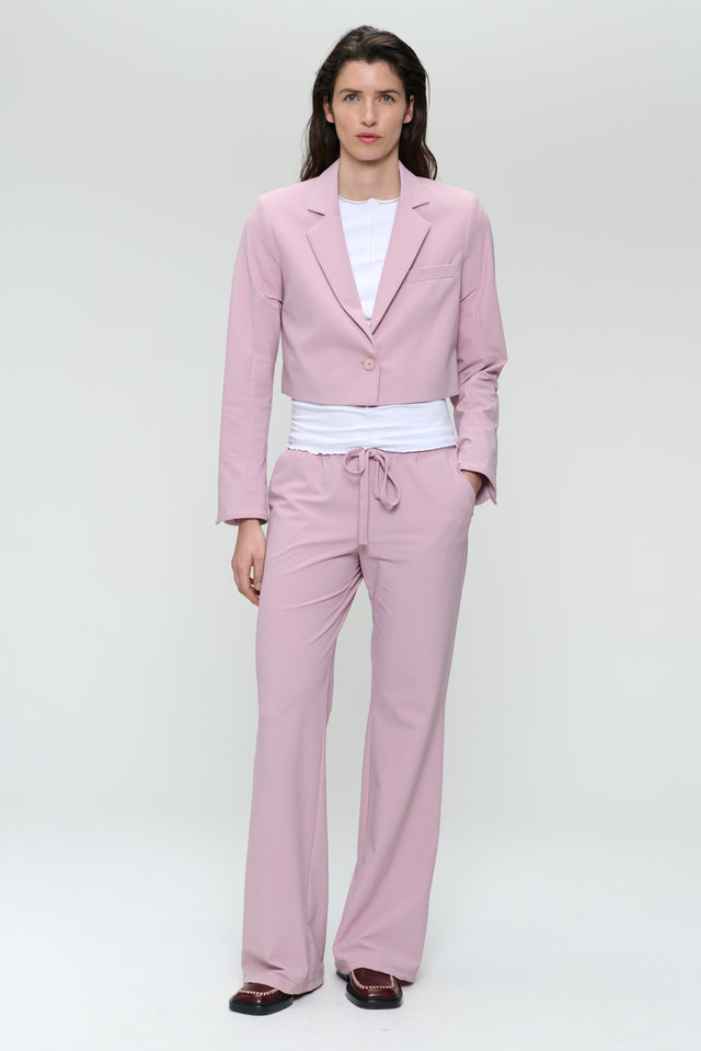 Estele structure technical jersey blazer | Pudra