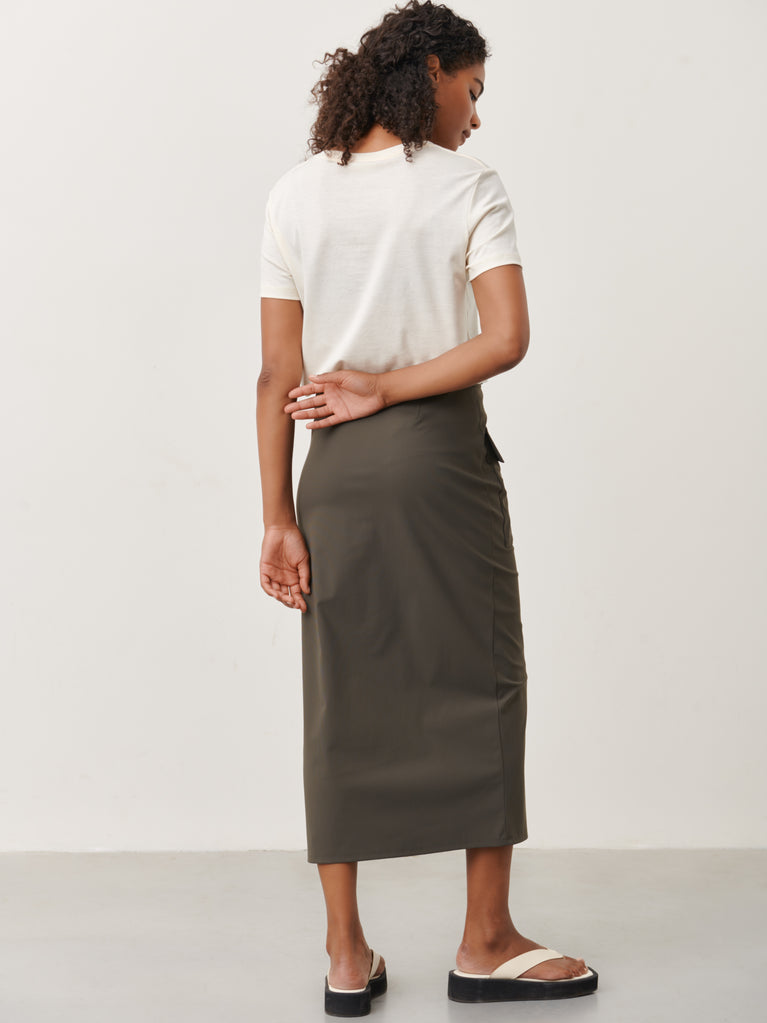 Lara Skirt Technical Jersey | Army