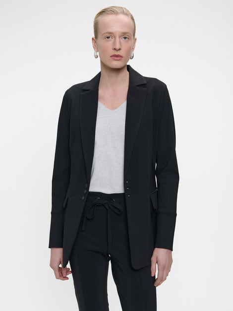 Viena blazer bonded tech jersey | Black