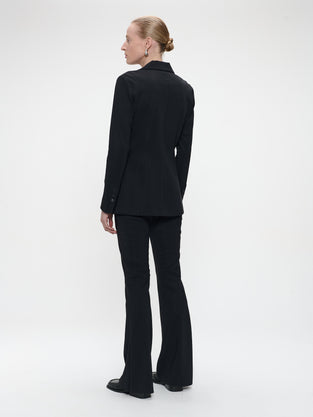Viena blazer bonded tech jersey | Black