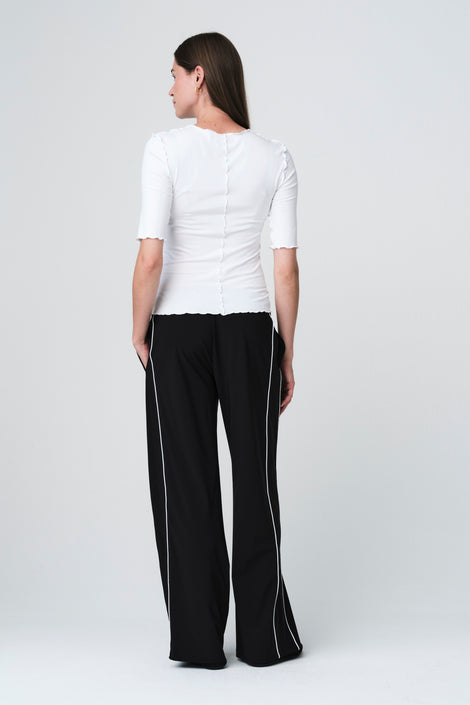 Jordan strech viscose top | White