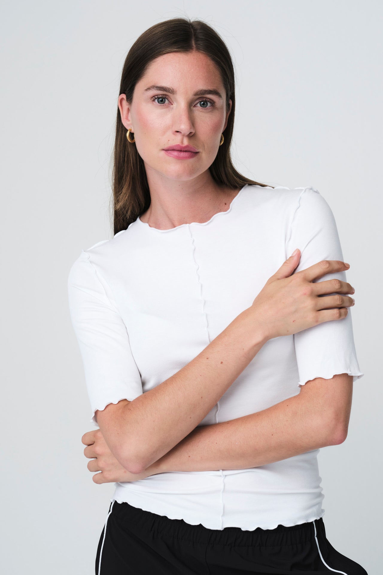 Jordan strech viscose top | White