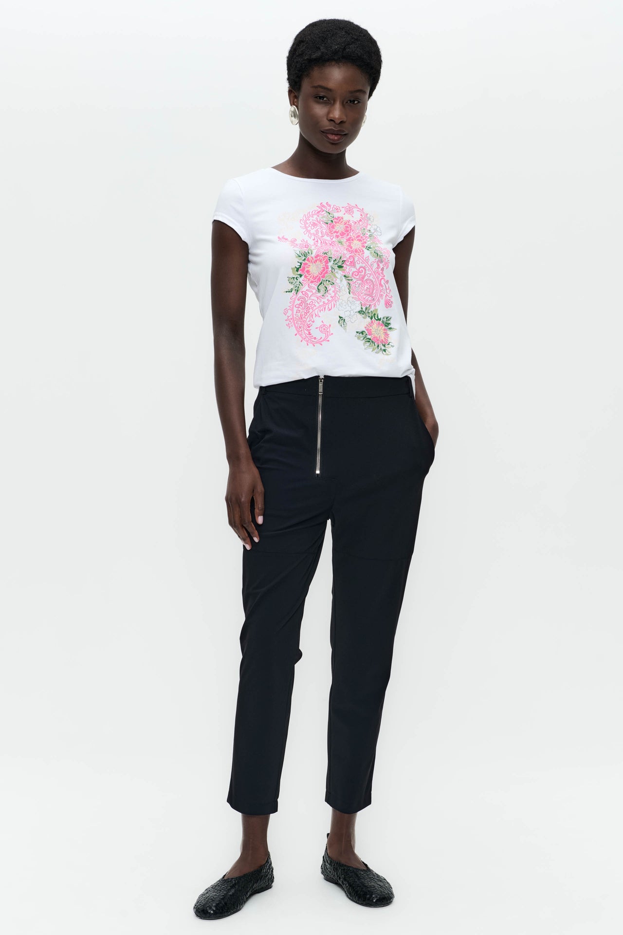Cotton print t-shirt | White