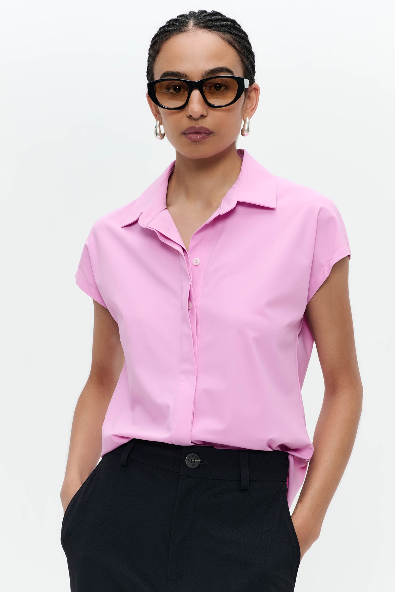 Wilma blouse technical jersey | Pink