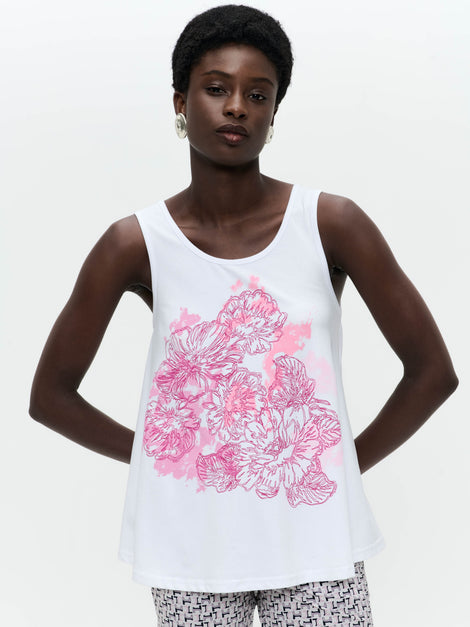 Cotton summer top T510 | White