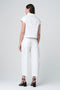 Martinez jeans white vest | Shiny White