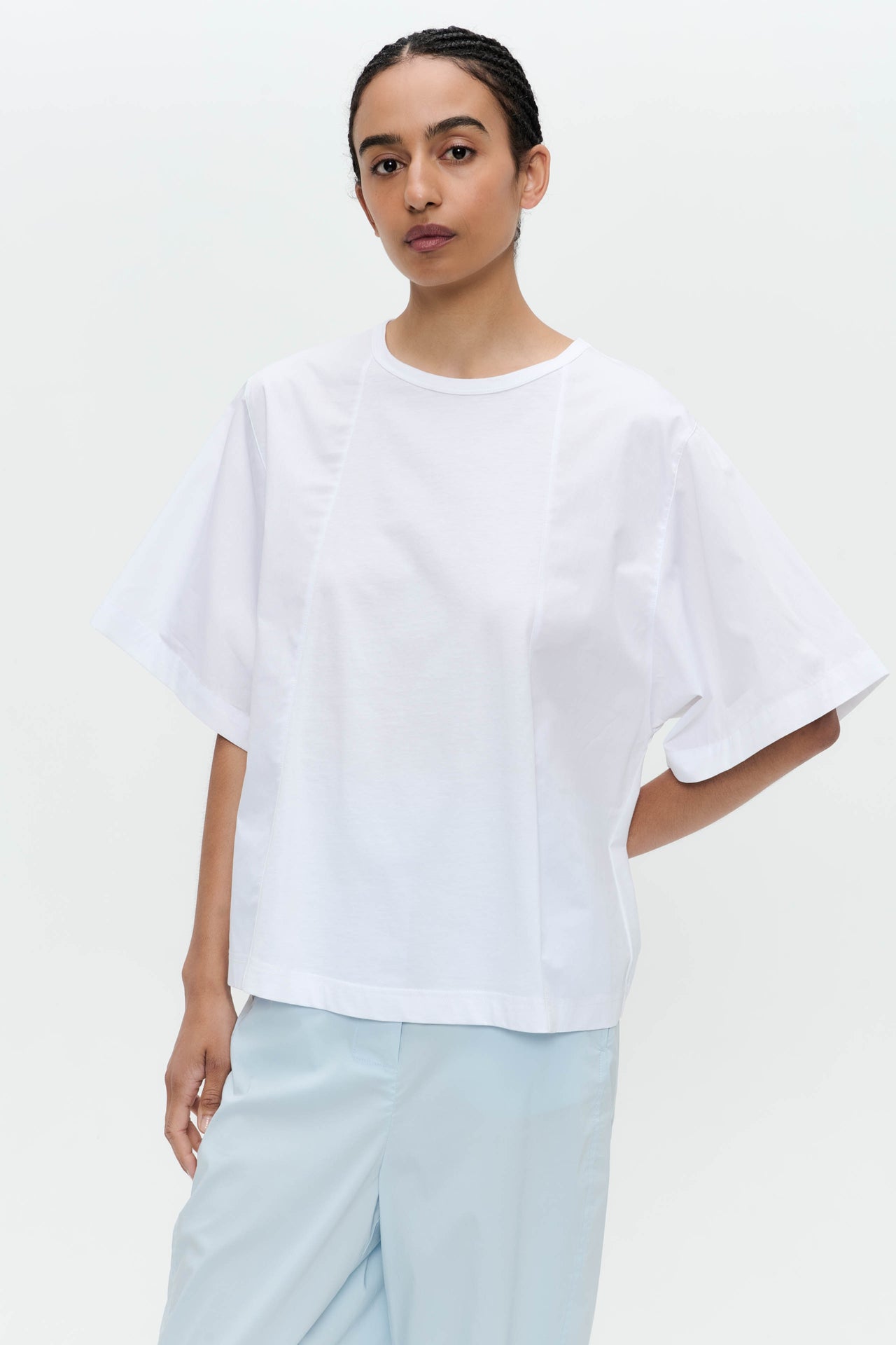 Carry mix cotton top | White