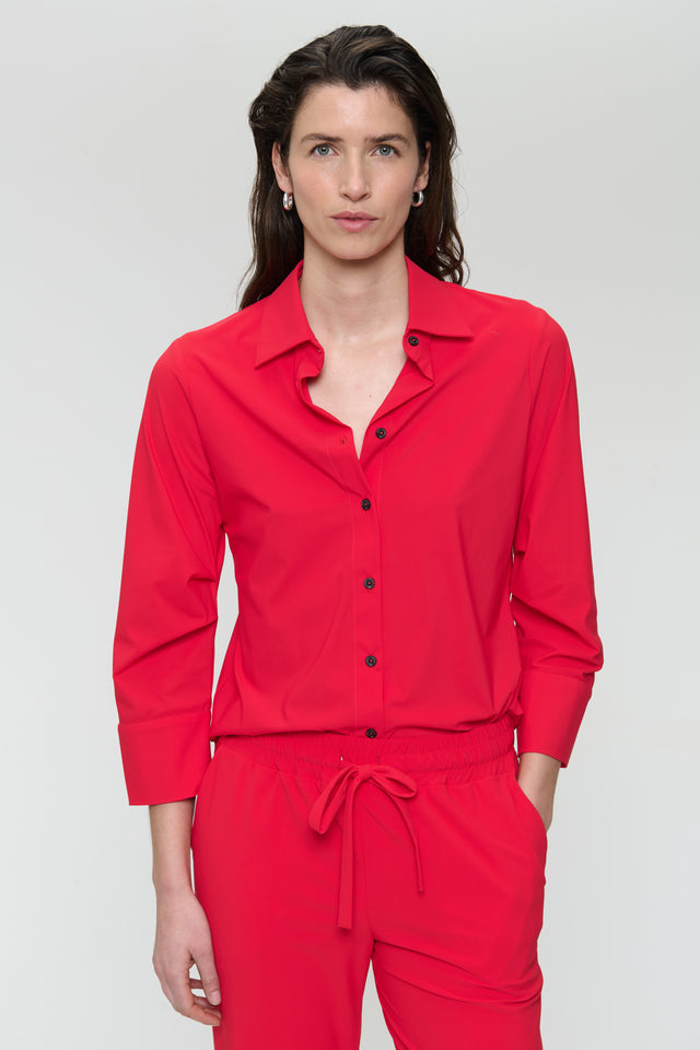 Iva strech technical jersey blouse | Red