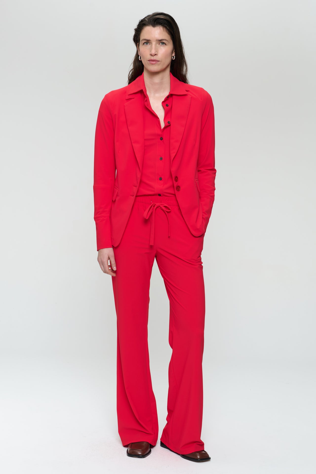 Amsterdam structure tech jersey blazer | Red