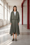 Marta asymmetrical viscose skirt | Green