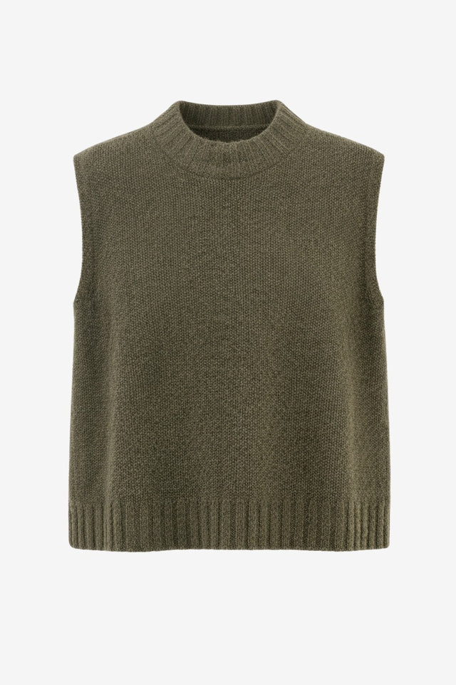 Abigail alpaca vest EX H24179 | Green