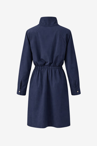 Alba poplin midi dress | Dark Blue