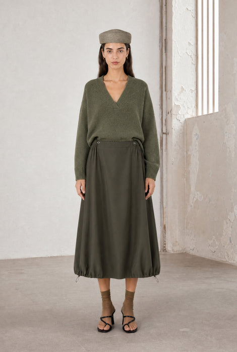 Albina skirt technical jersey | Green