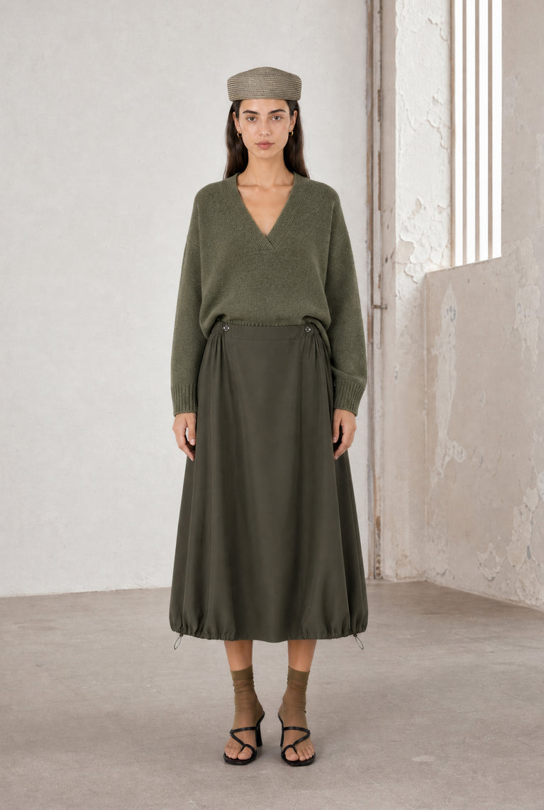 Albina skirt technical jersey | Green