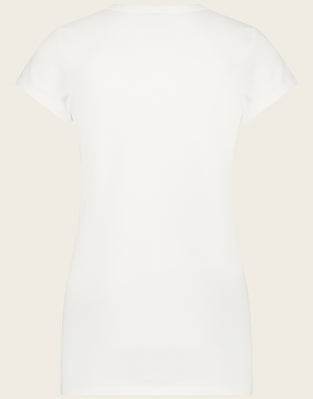 T shirt V Neck easy wear Organic Cotton | White