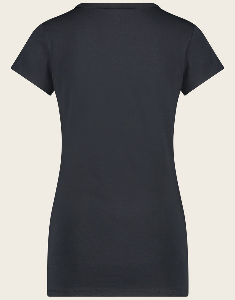 T shirt V Neck easy wear Organic Cotton | Blue