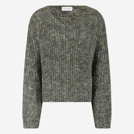 Shiny oversized pullover H20034 | Melange